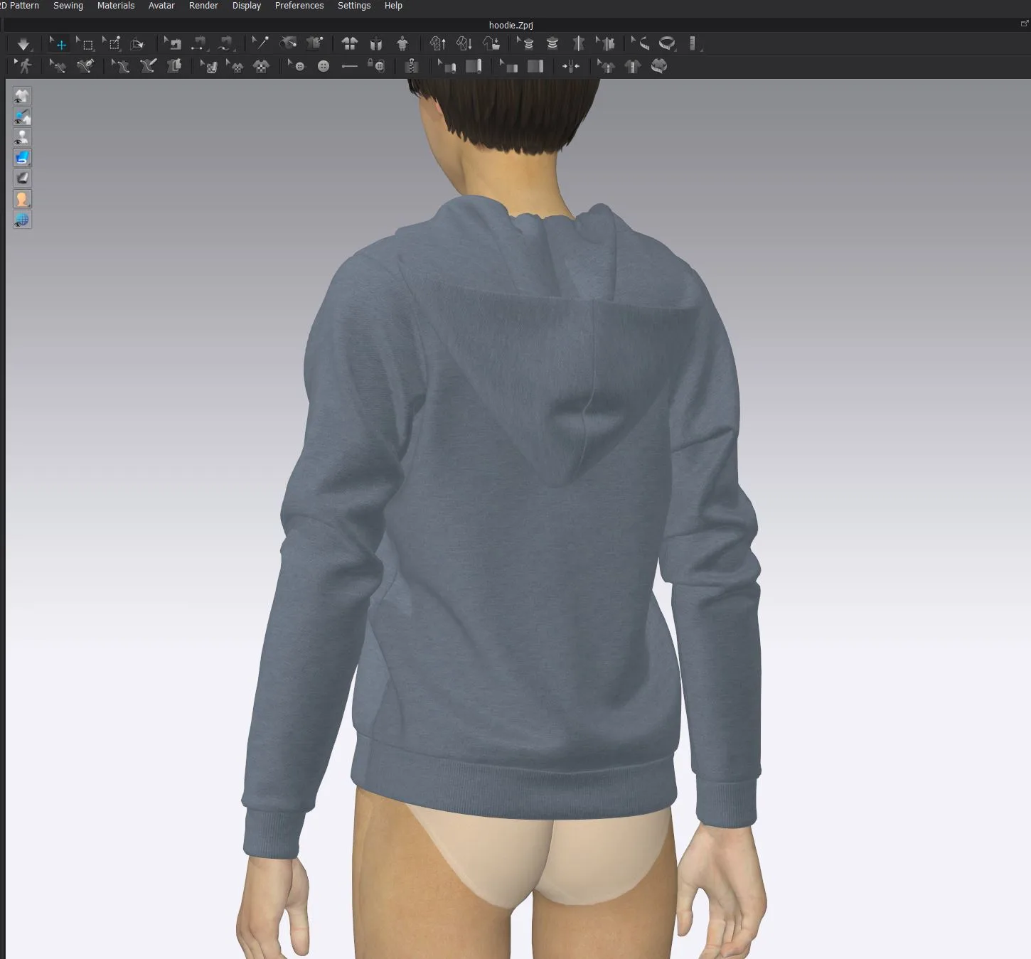 Hoodie - Marvelous Designer - Clo3d
