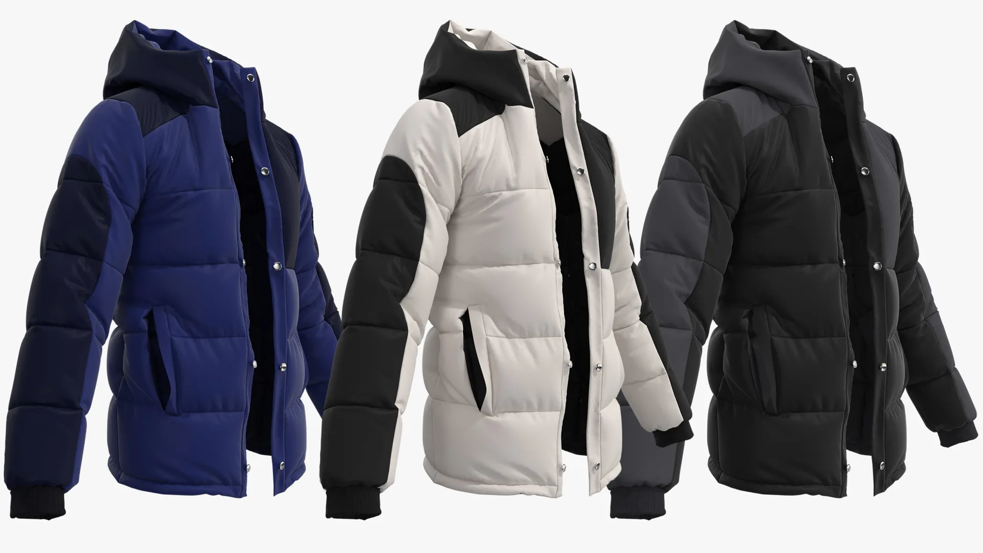 Winter Down Jacket - Marvelous Designer - Clo3d