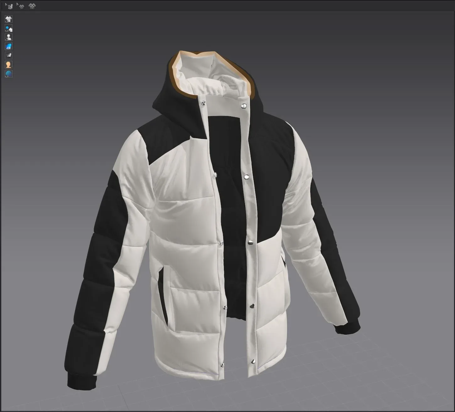 Winter Down Jacket - Marvelous Designer - Clo3d