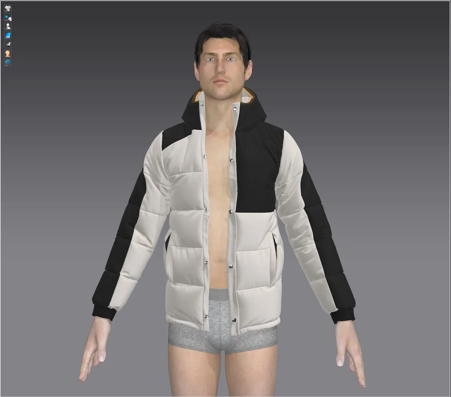 Winter Down Jacket - Marvelous Designer - Clo3d