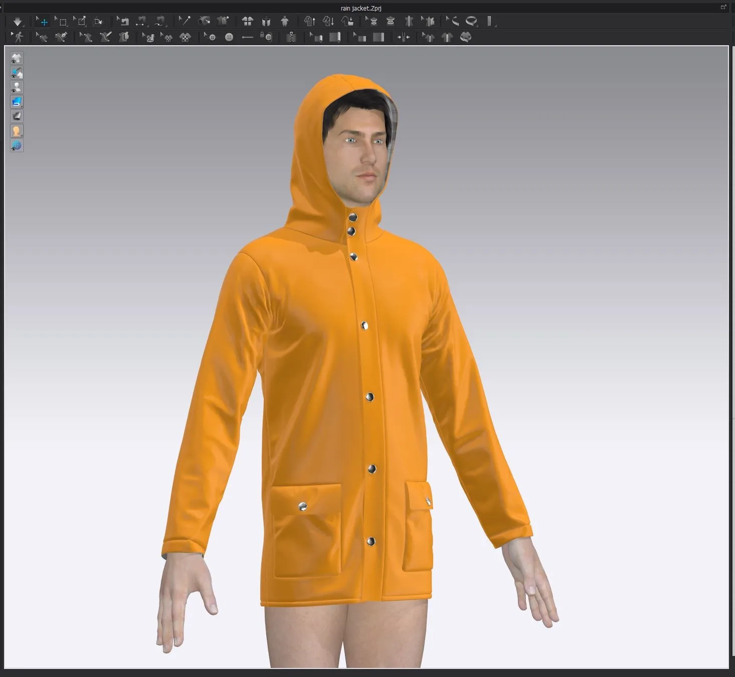 Rain Jacket - Marvelous designer - Clo3d