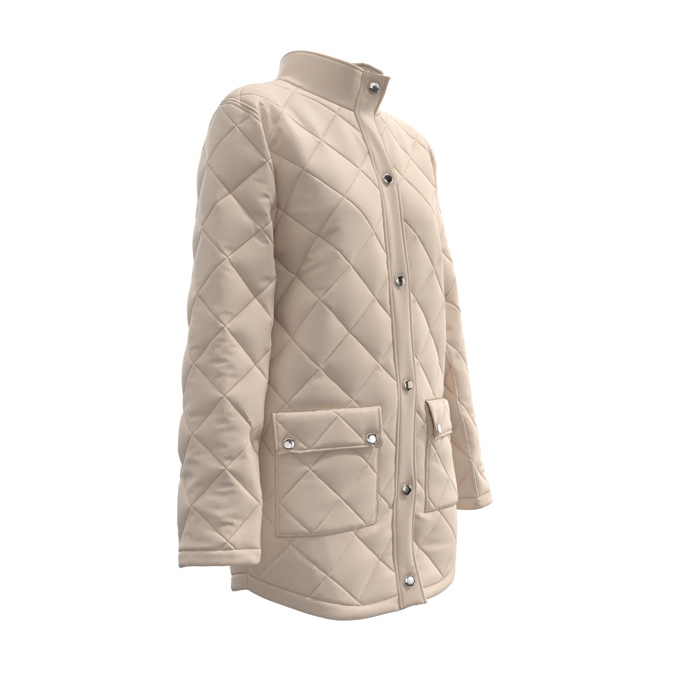 Women's Quilted Jacket - Marvelous Designer & Clo3d