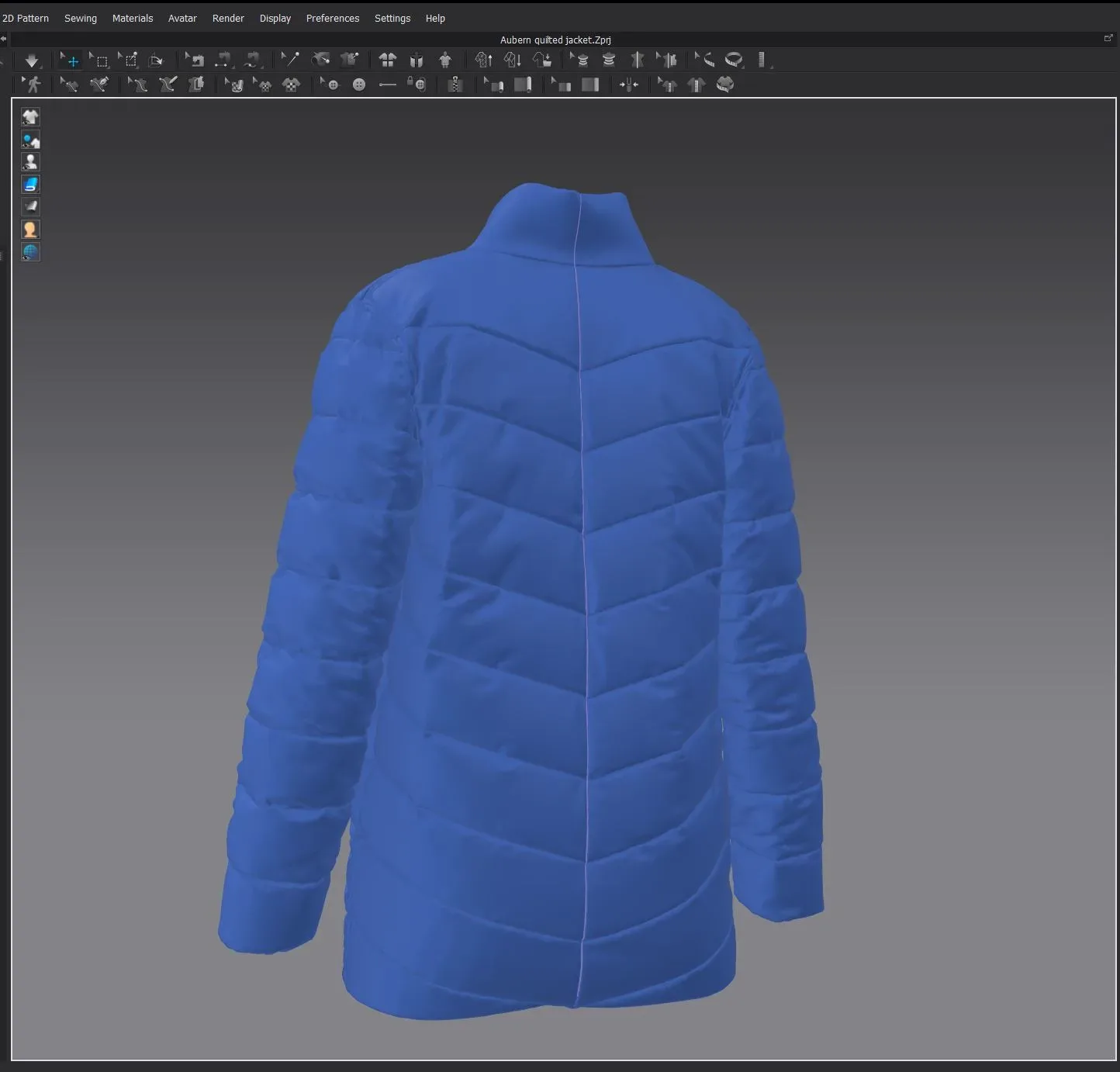 Aubern Quilt Jacket - Marvelous Designer & Clo3d