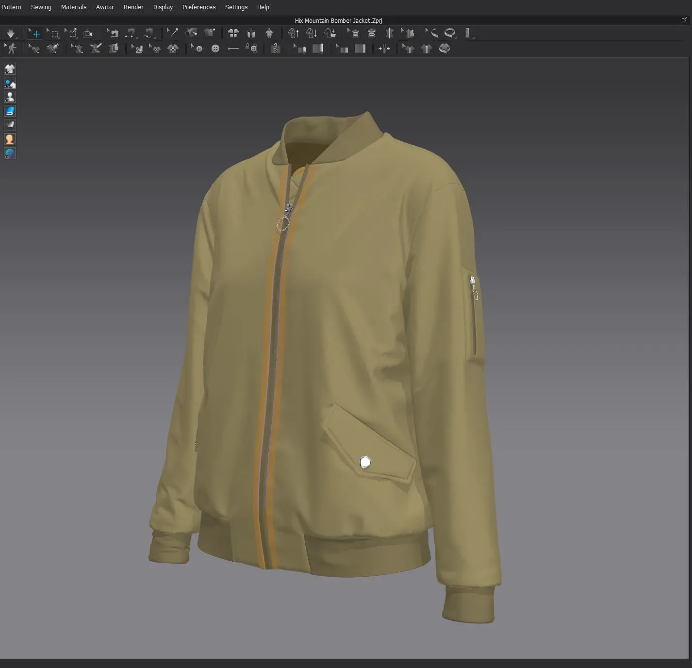 Hix Mountain Bomber Jacket - Marvelous Designer & Clo3d