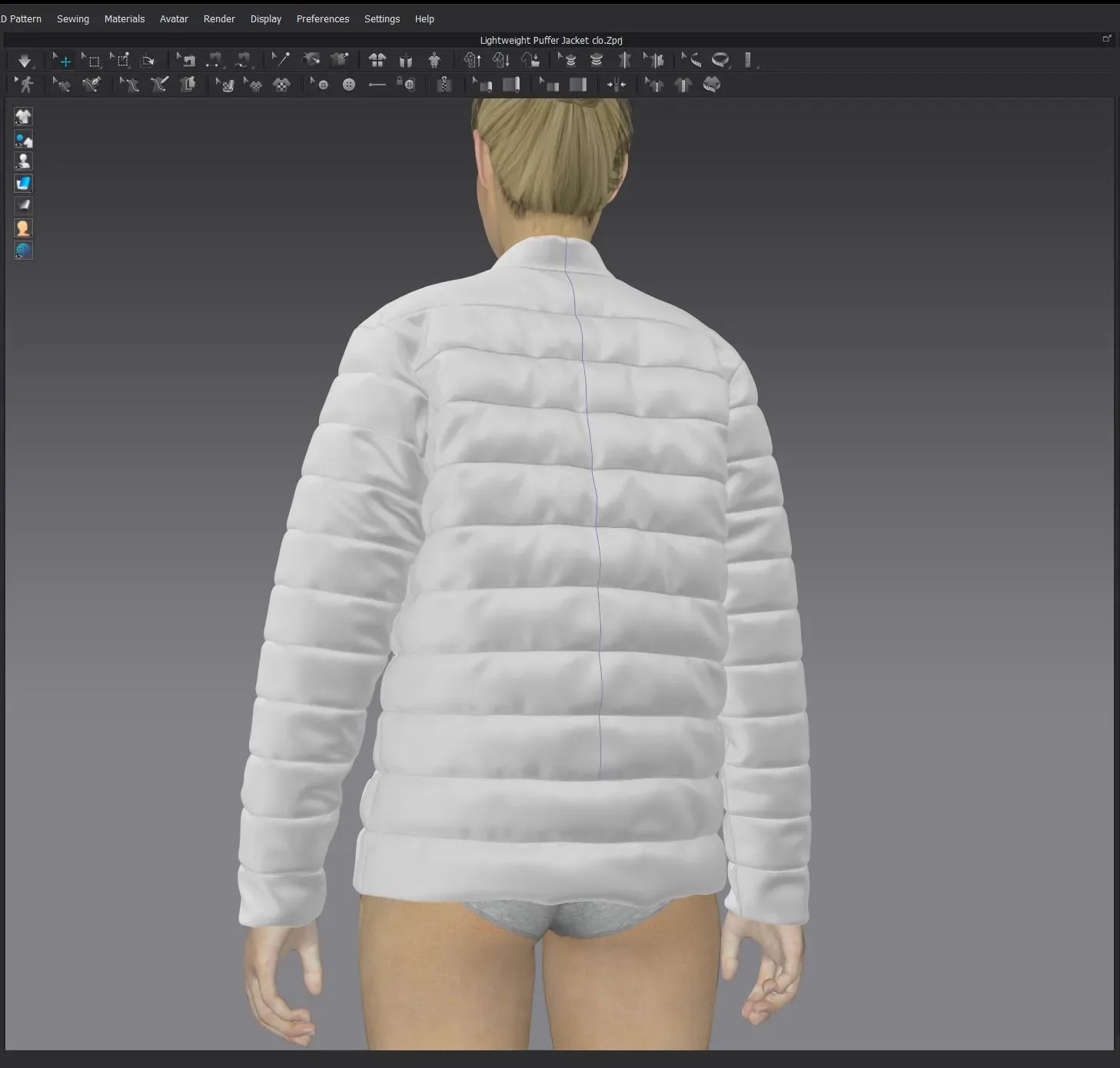 Lightweight Puffer Jacket - Marvelous Designer & Clo3d