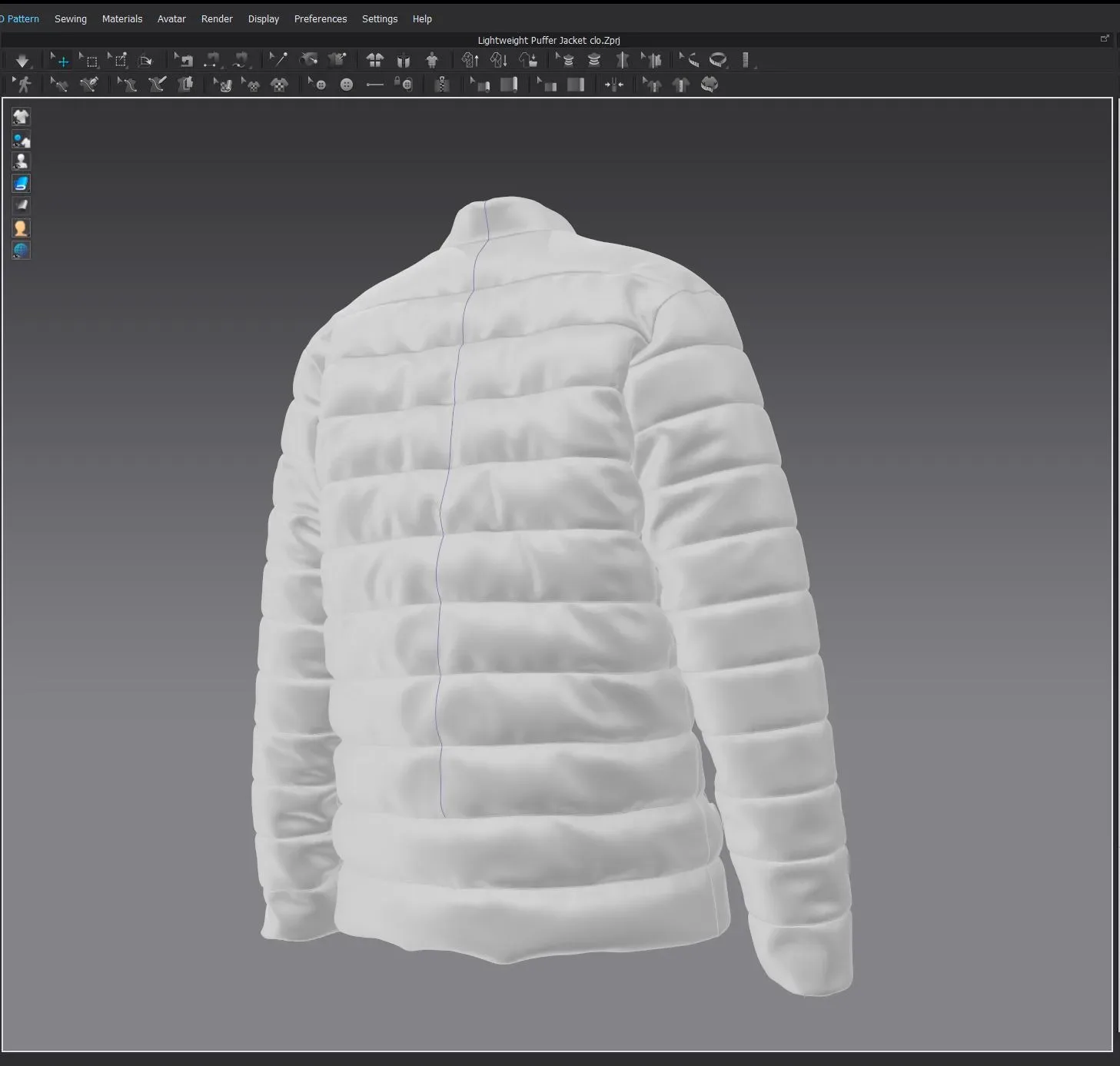 Lightweight Puffer Jacket - Marvelous Designer & Clo3d