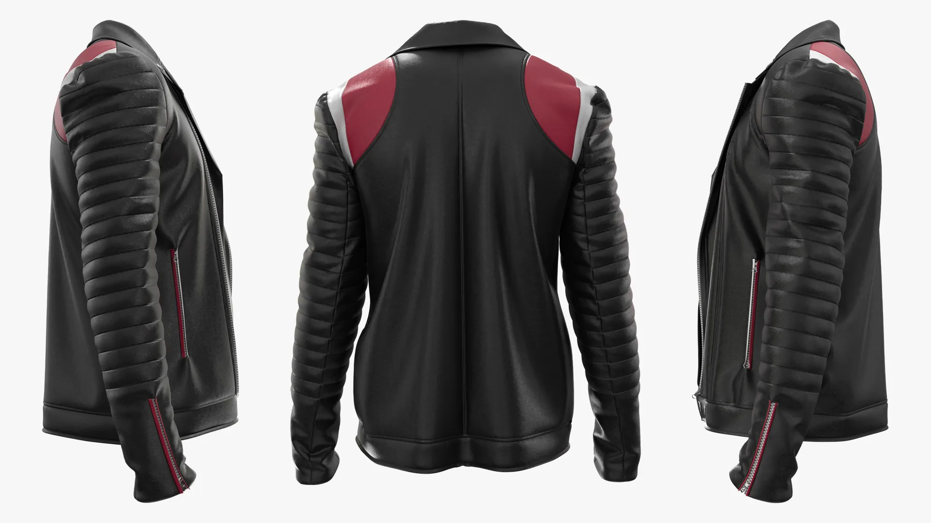 Motorcycle Leather Jacket - Marvelous Designer & Clo3d