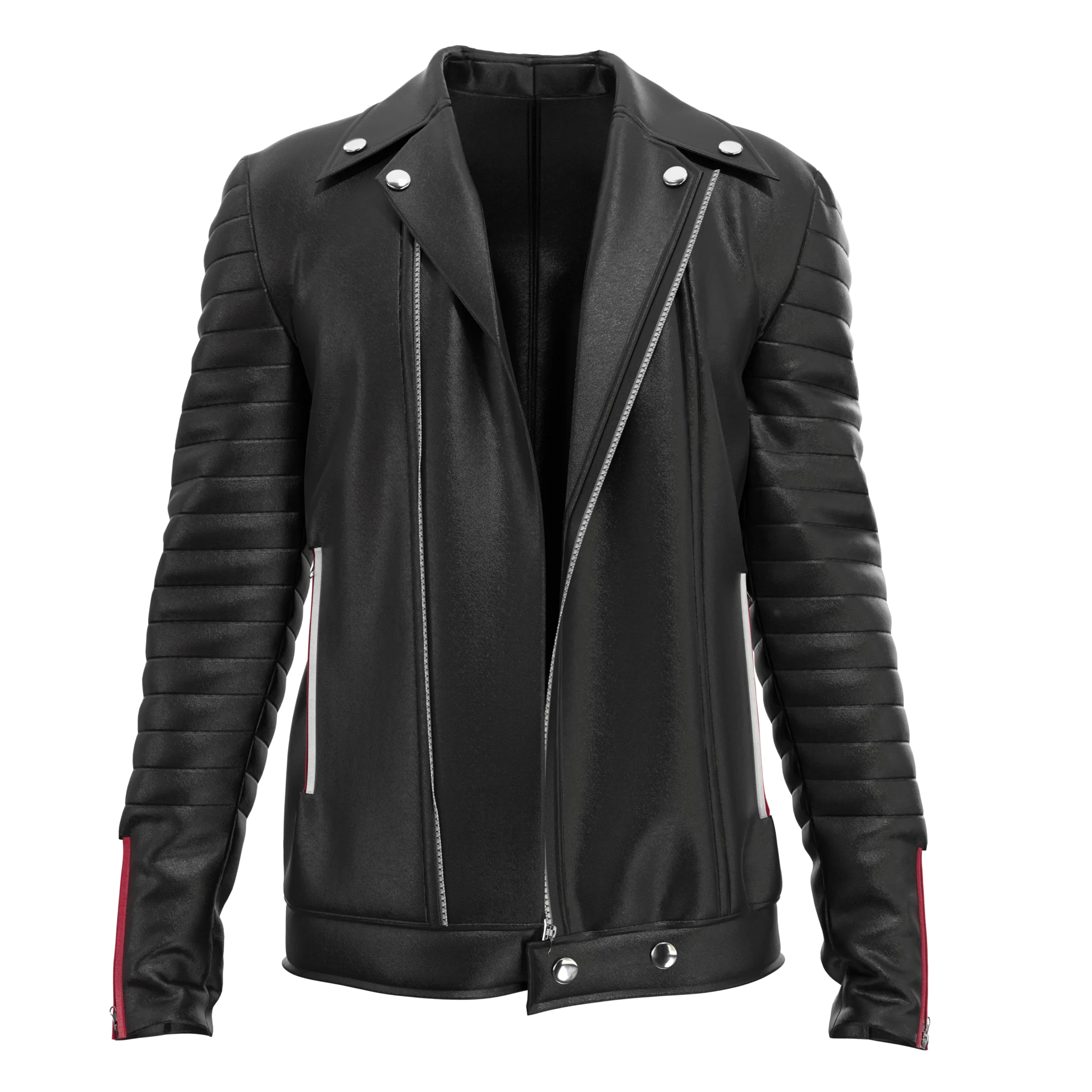 Motorcycle Leather Jacket - Marvelous Designer & Clo3d