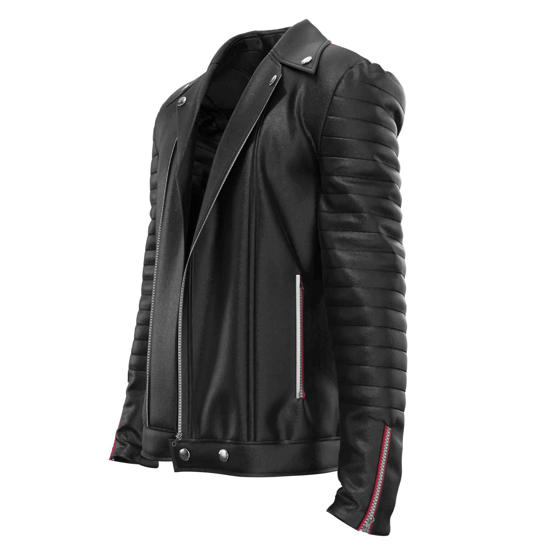 Motorcycle Leather Jacket - Marvelous Designer & Clo3d