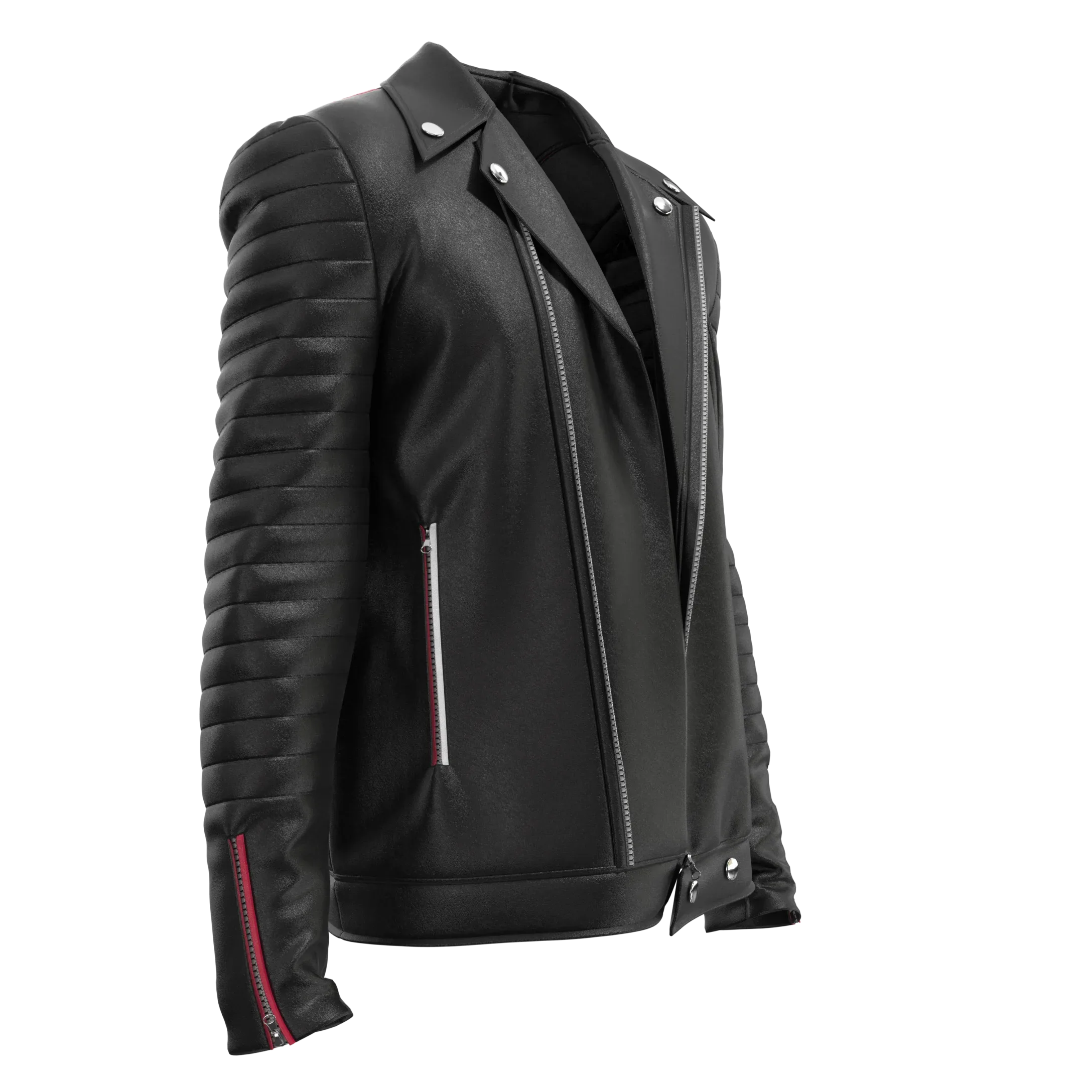 Motorcycle Leather Jacket - Marvelous Designer & Clo3d