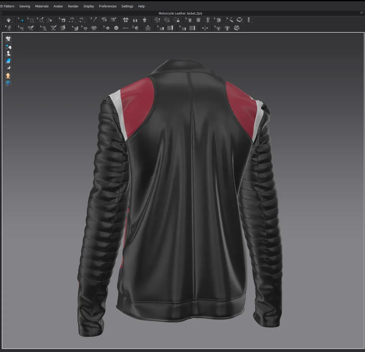 Motorcycle Leather Jacket - Marvelous Designer & Clo3d