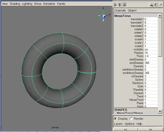 MegaTorus - Maya Torus Generator