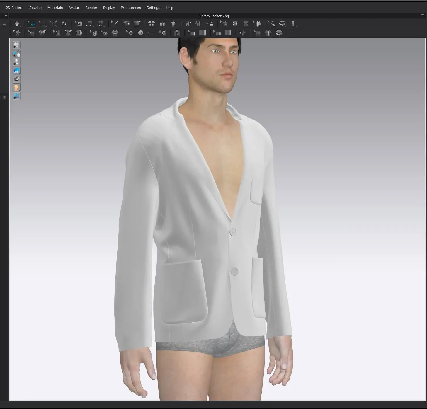 Jersey Jacket - Marvelous Designer & Clo3d