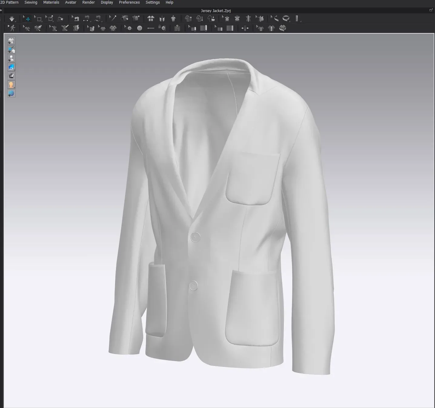 Jersey Jacket - Marvelous Designer & Clo3d