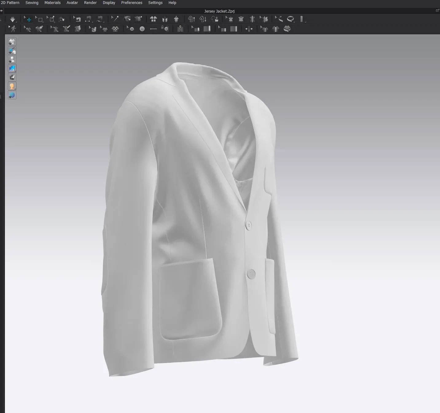 Jersey Jacket - Marvelous Designer & Clo3d