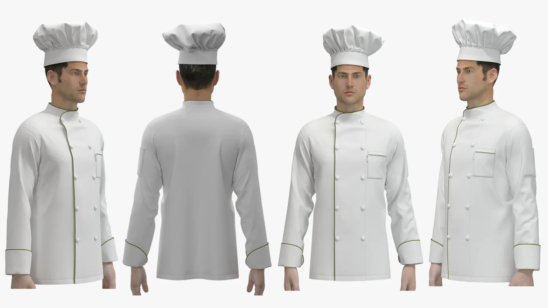 Chef Jacket - Marvelous Designer & Clo3d