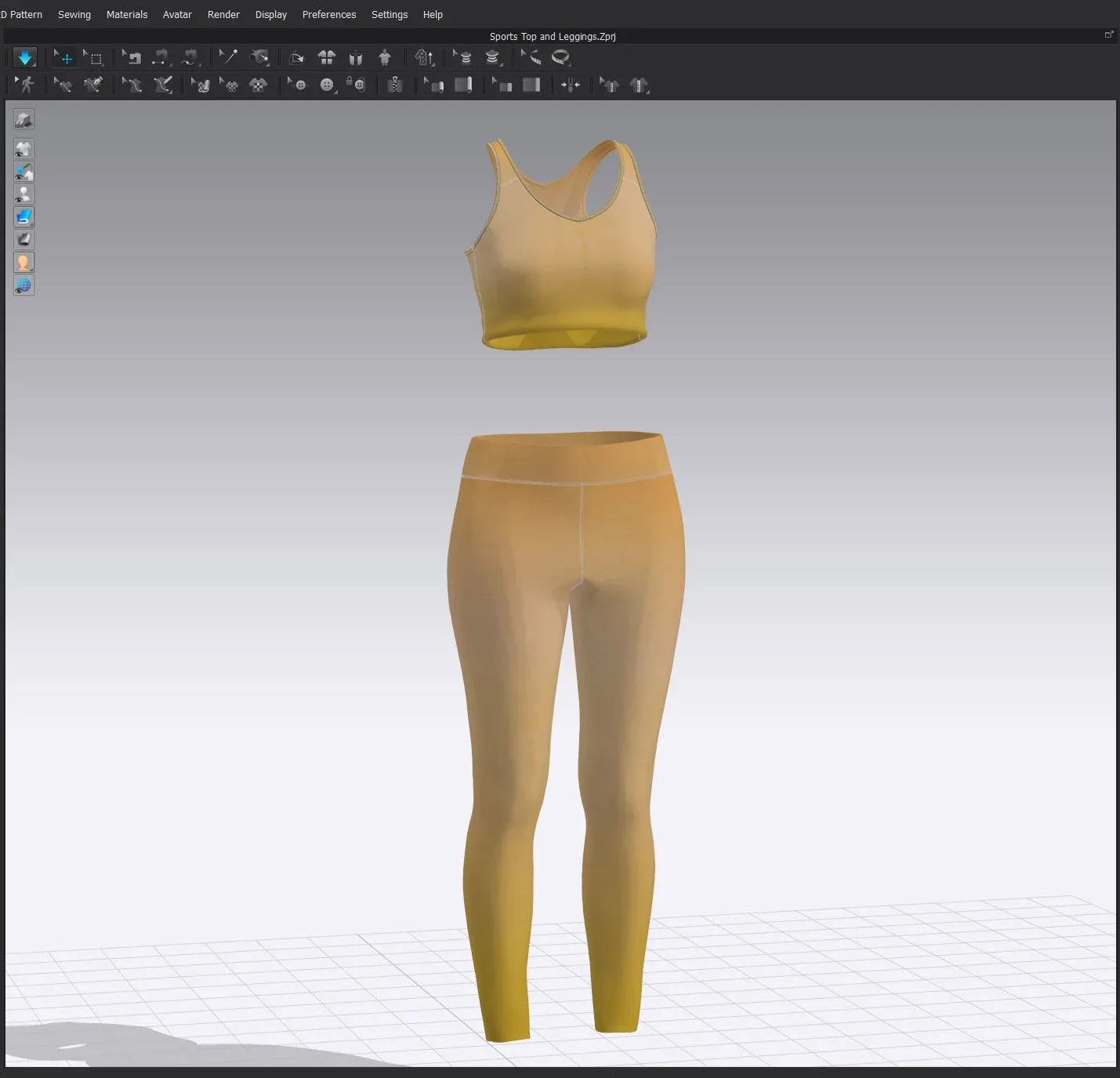 Sports Top & Leggings - Marvelous Designer & Clo3d