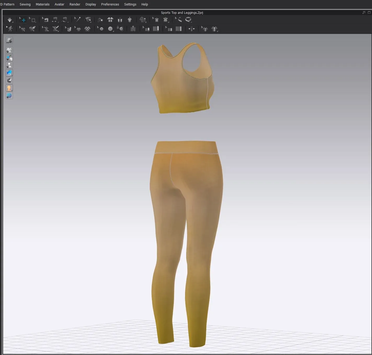 Sports Top & Leggings - Marvelous Designer & Clo3d