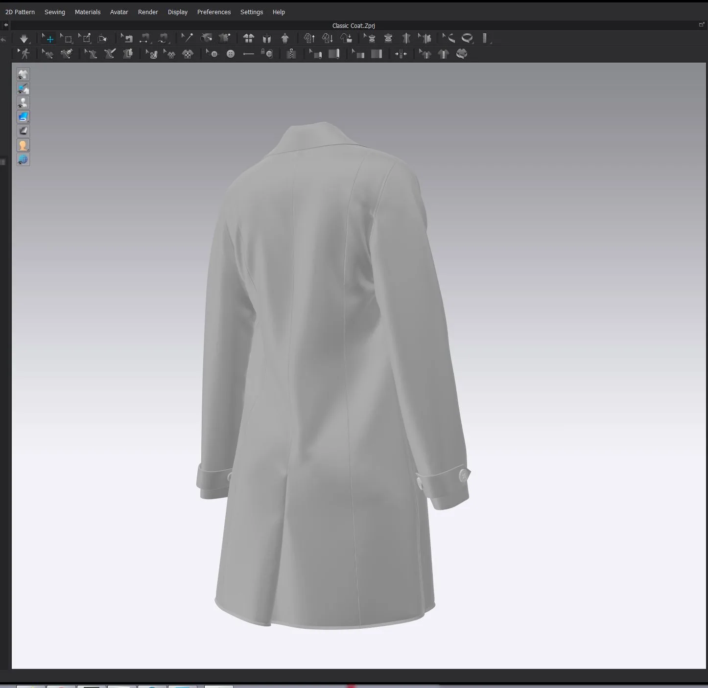 Classic Coat - Marvelous Designer & Clo3d