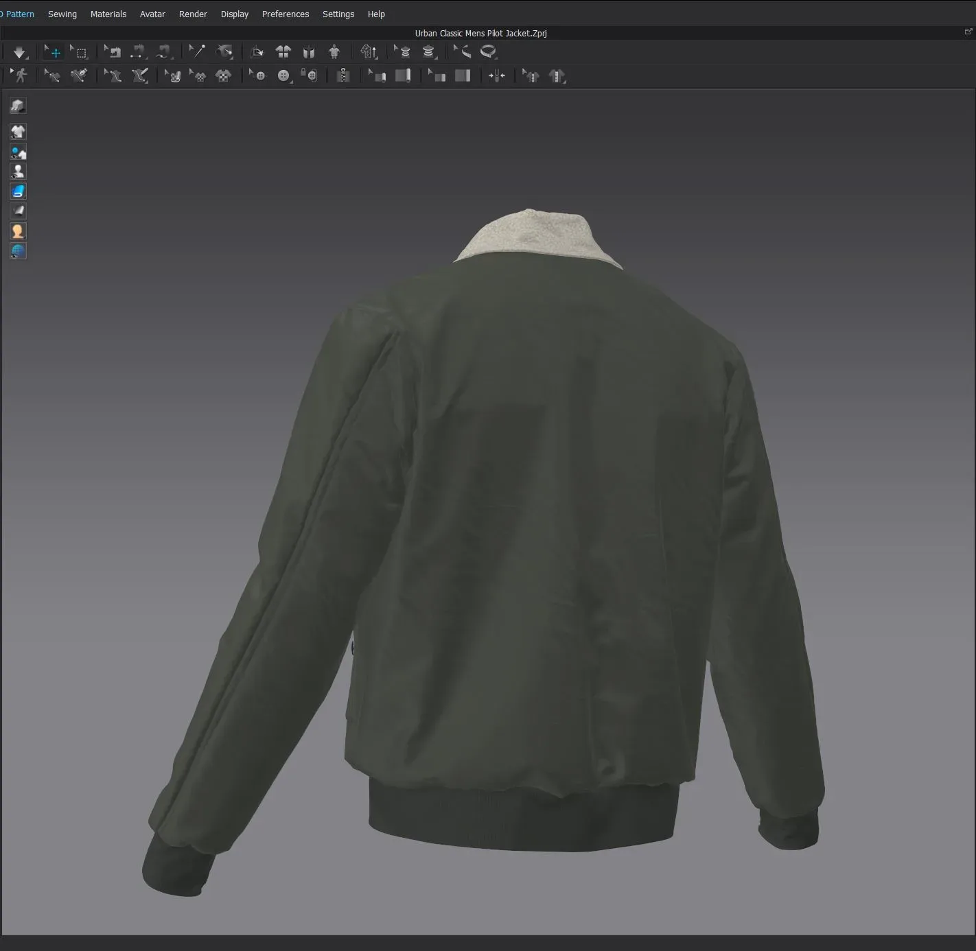 Urban Classic Men's Pilot Jacket - Marvelous Designer & Clo3d