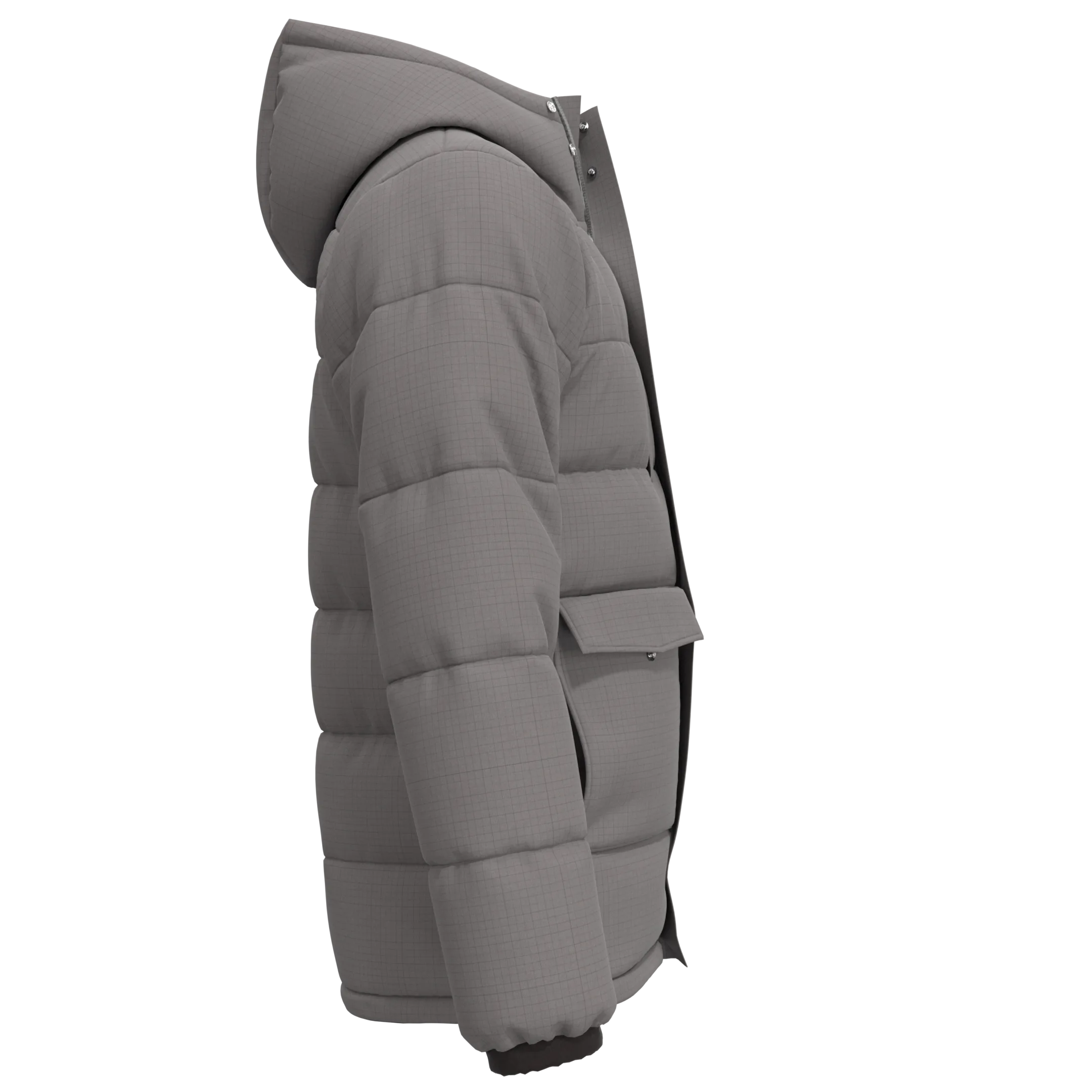 Men Down Jacket - Marvelous Designer - Clo3d