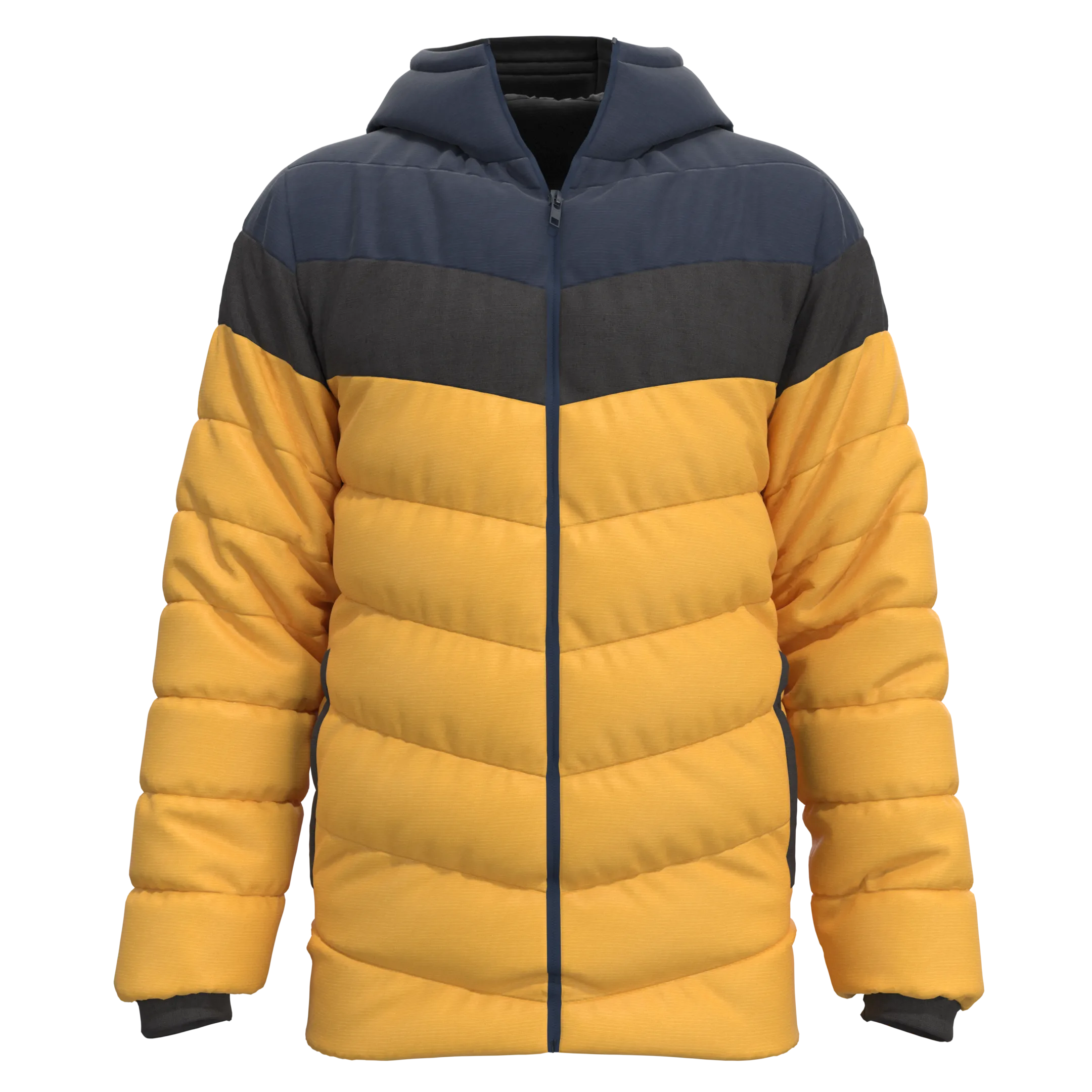 Men Winter Casual Hooded Jacket - Marvelous designer - Clo3d
