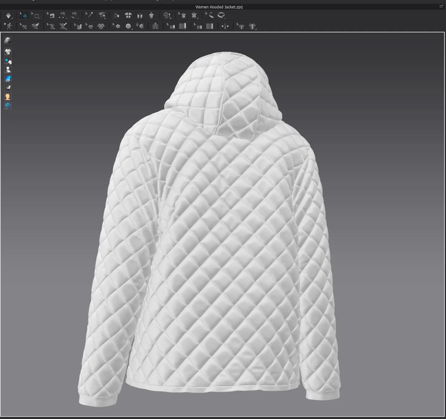 Women Hooded Jacket - Marvelous Designer - Clo3d