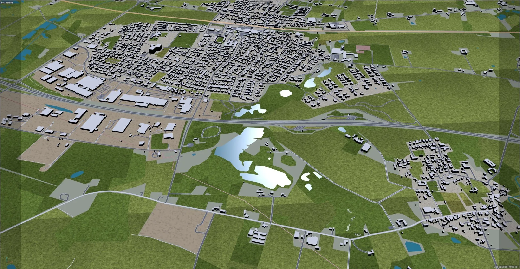 Odense City Denmark 3D Model 60KM