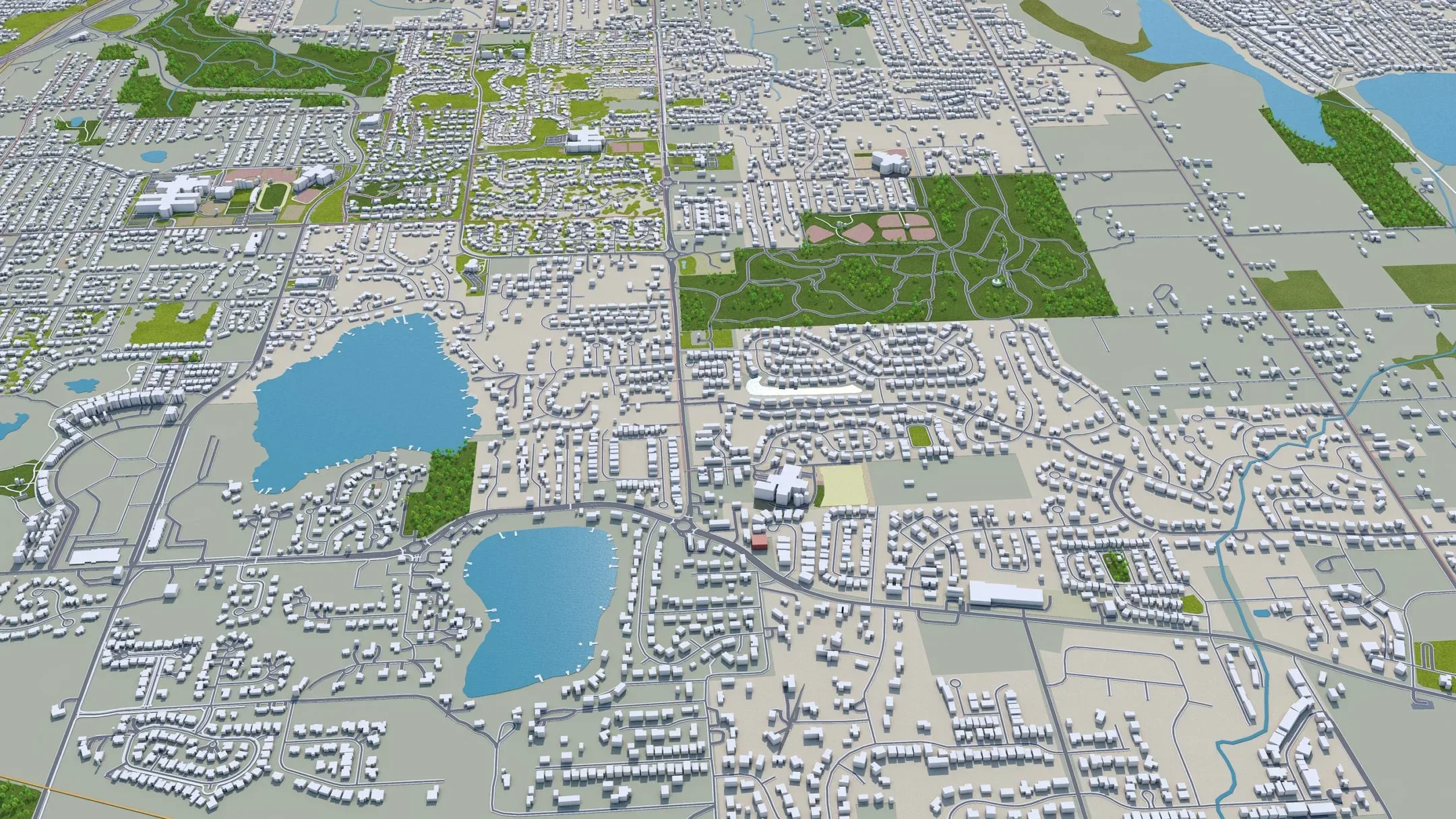 Olympia City Washington 3D Model 40KM