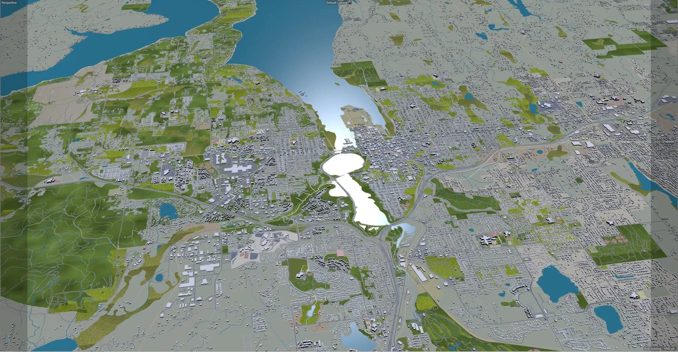 Olympia City Washington 3D Model 40KM