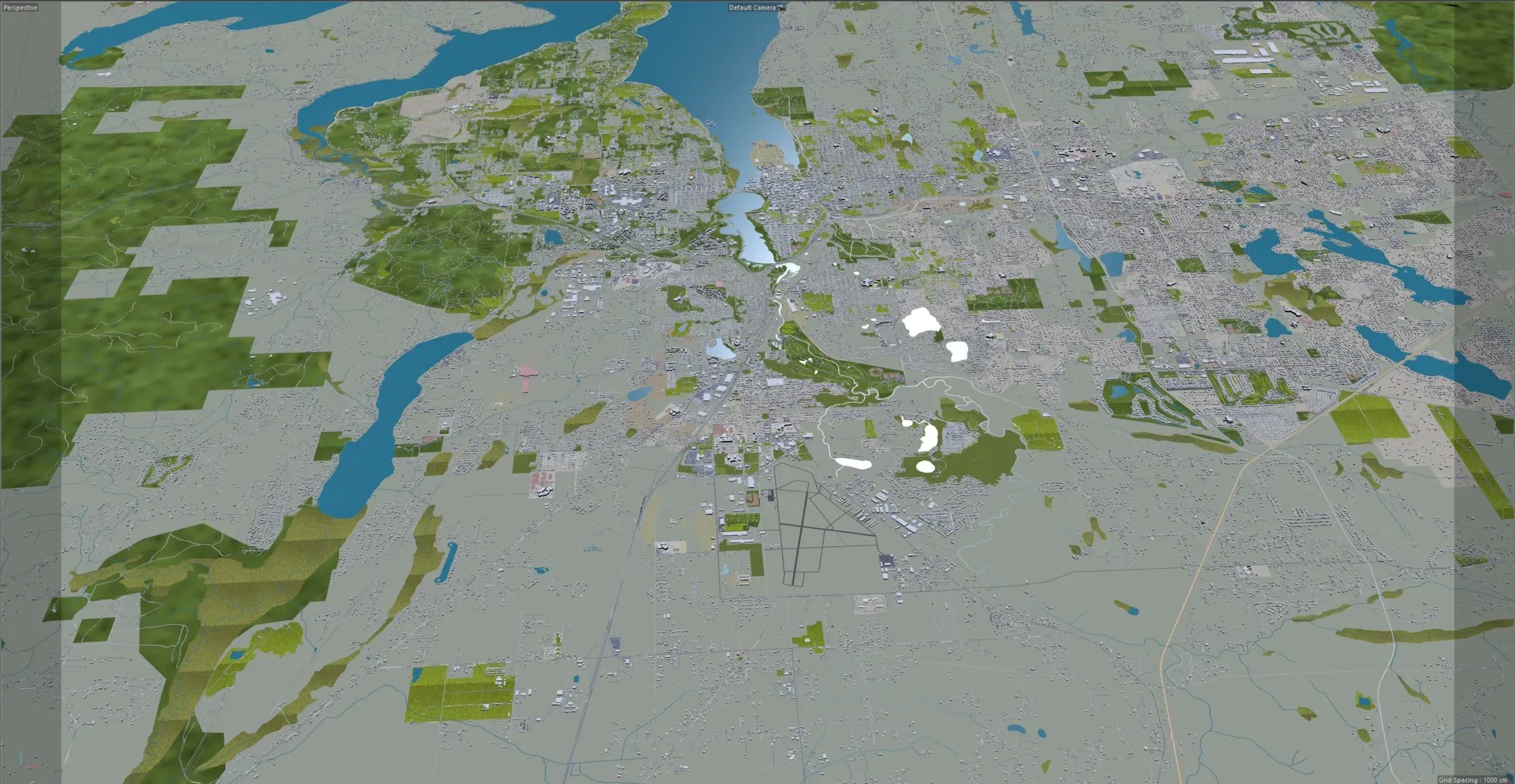 Olympia City Washington 3D Model 40KM