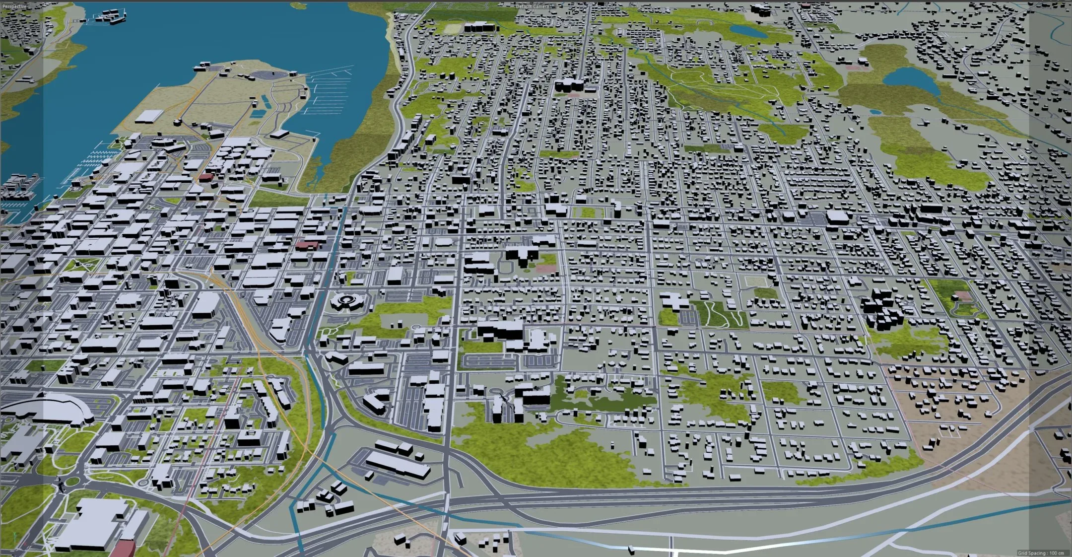 Olympia City Washington 3D Model 40KM