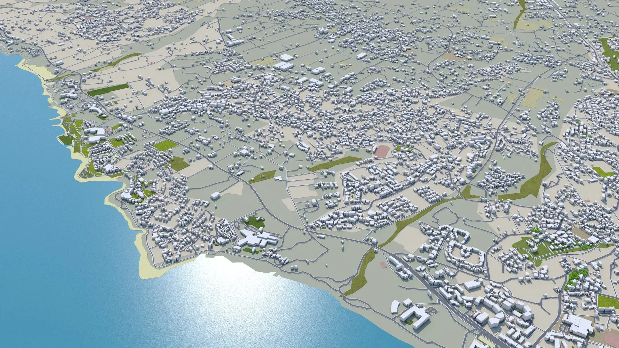 Paphos City Cyprus 3D Model 30KM