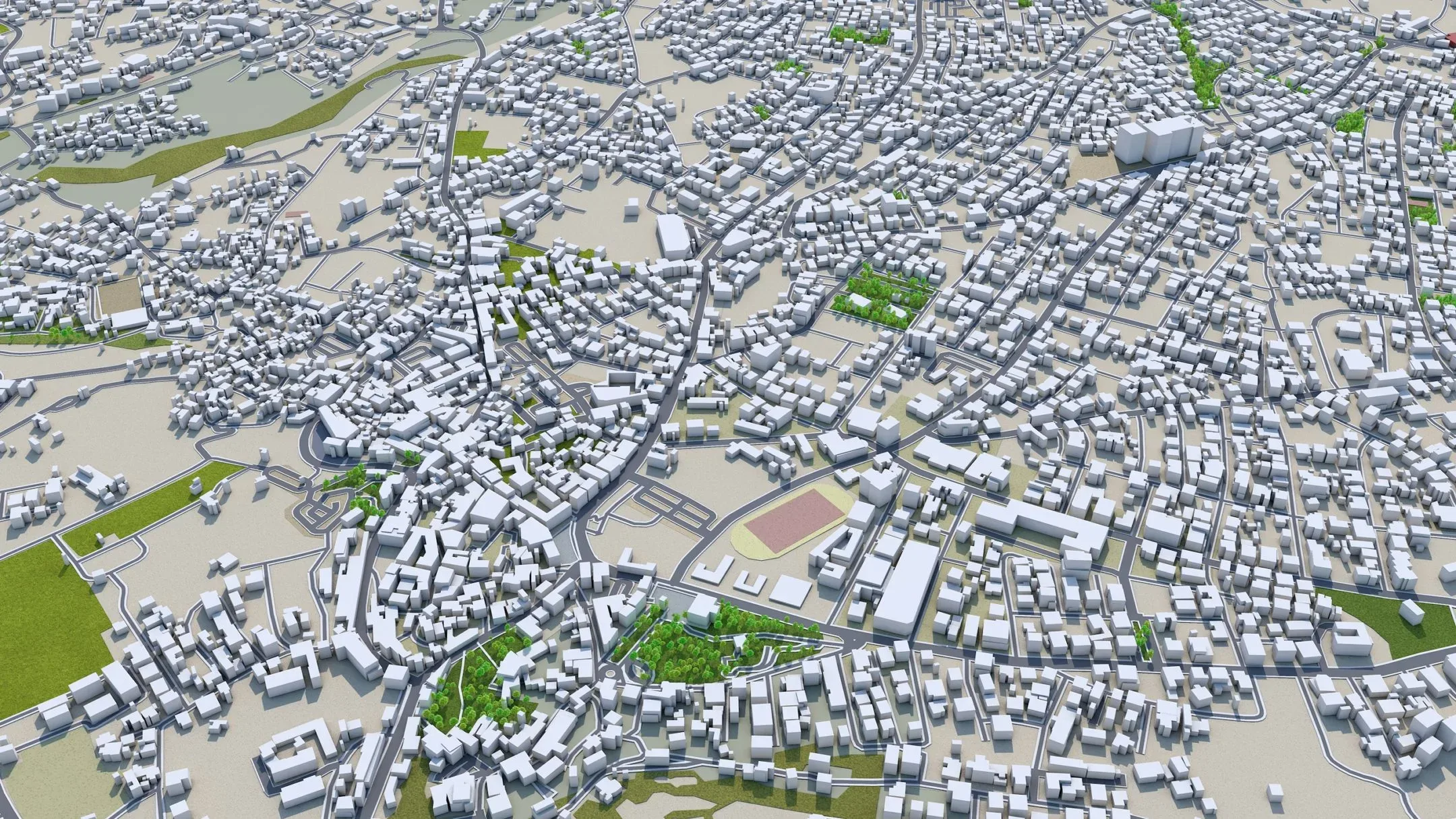 Paphos City Cyprus 3D Model 30KM