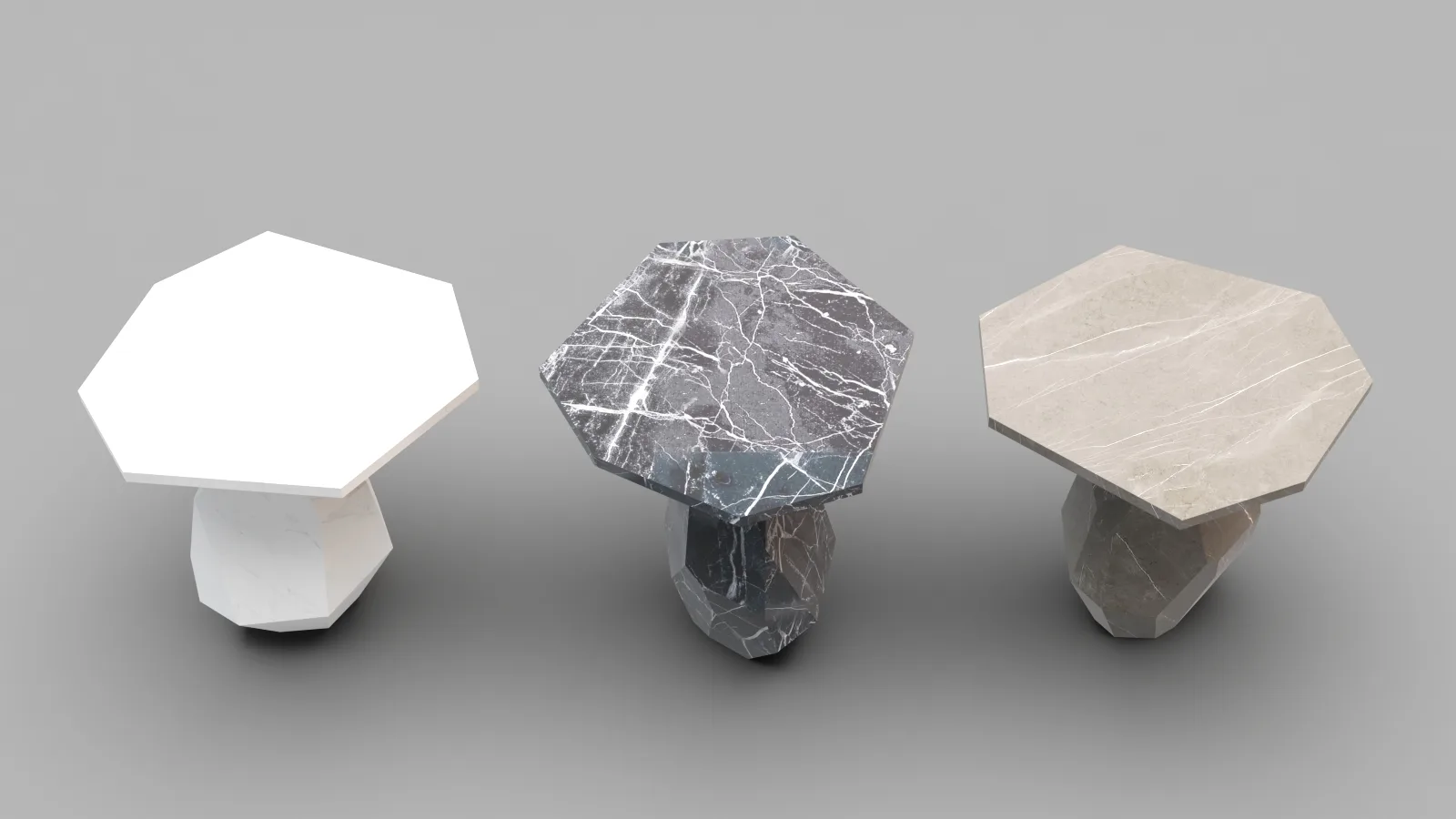 Ginger and Jagger Rock Side Table Low-poly