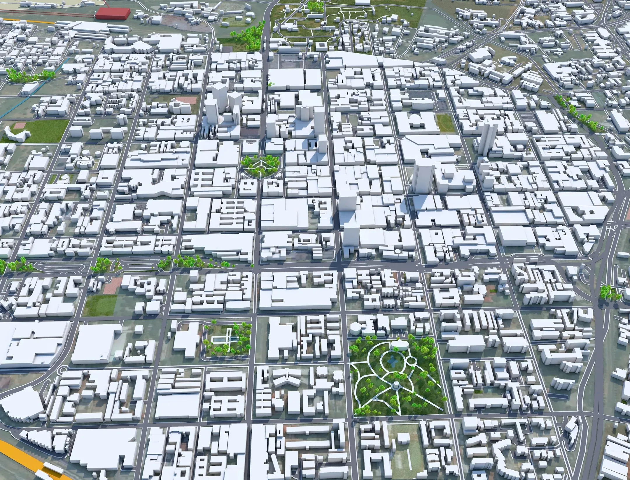 Pretoria City South Africa 3D Model 60KM