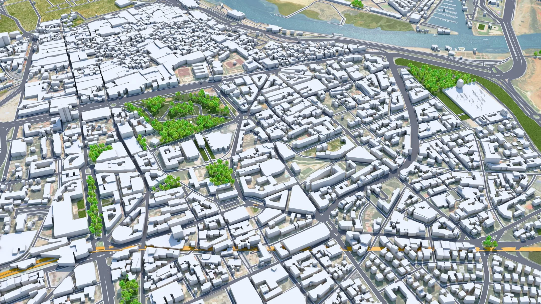 Rabat City Morocco 3D Model 30KM