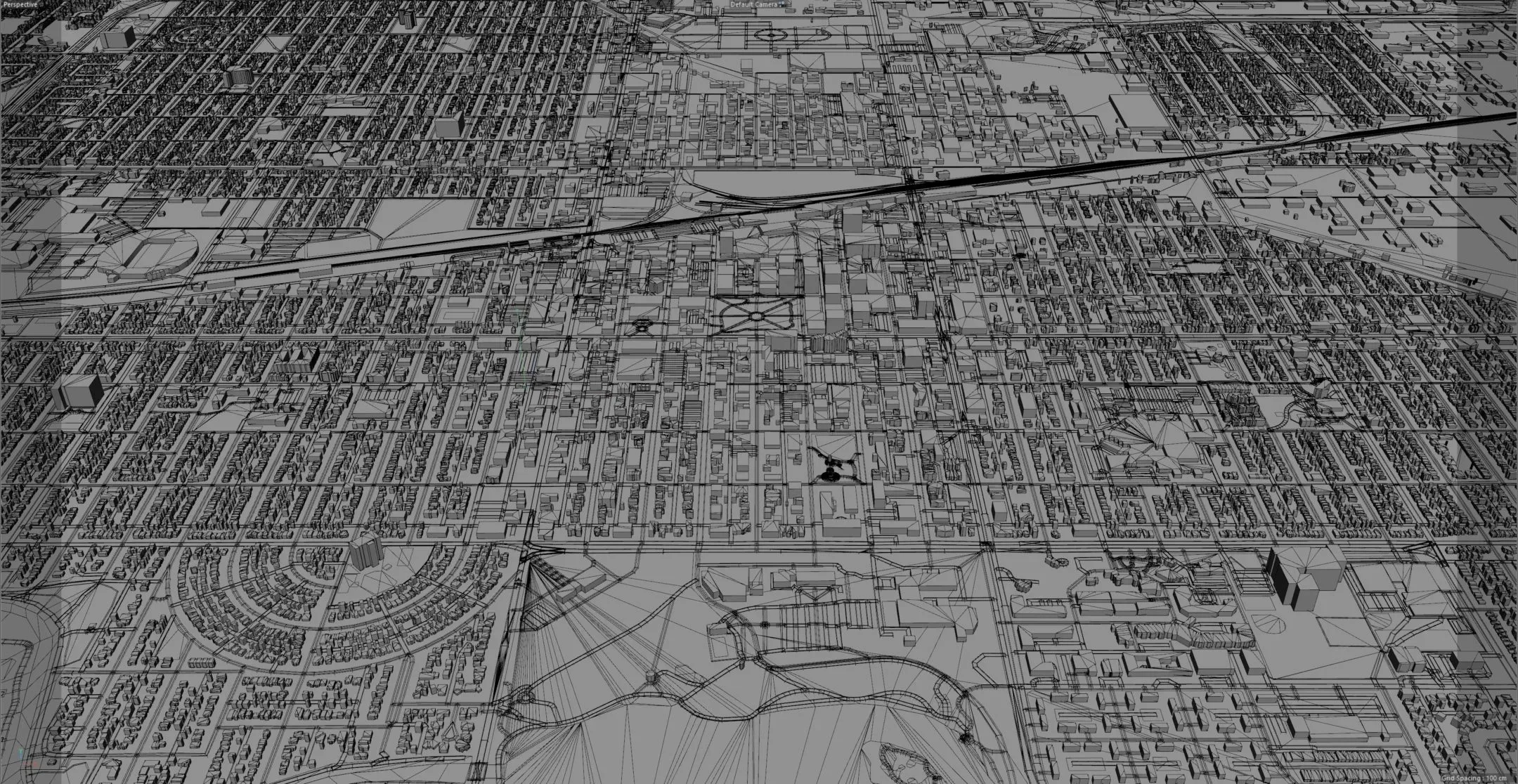 Regina City Canada 3D Model 30KM