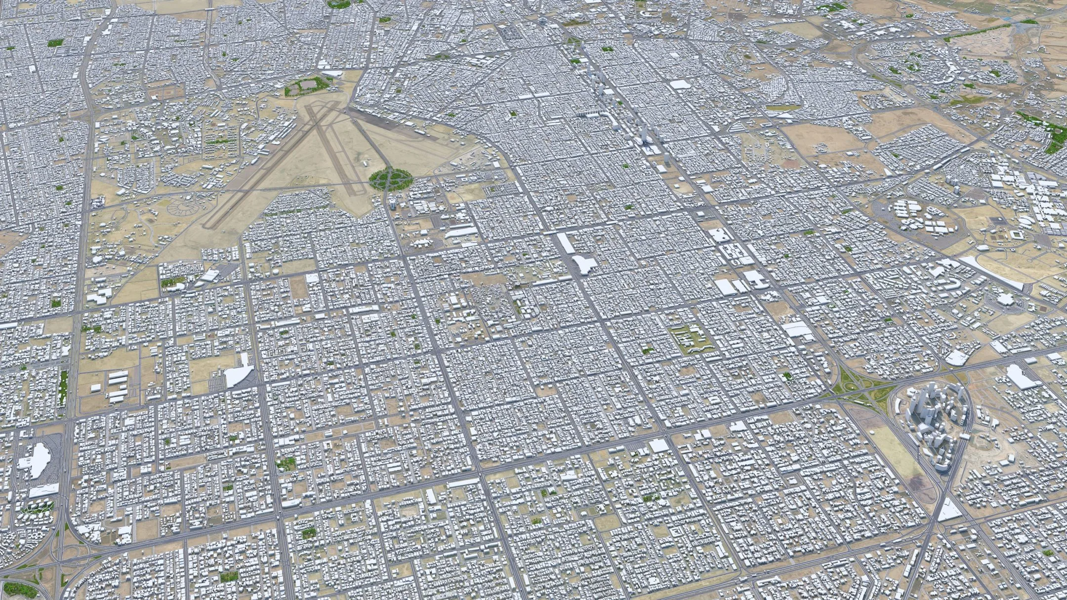 Riyadh City Saudi Arabia 3D Model 120KM