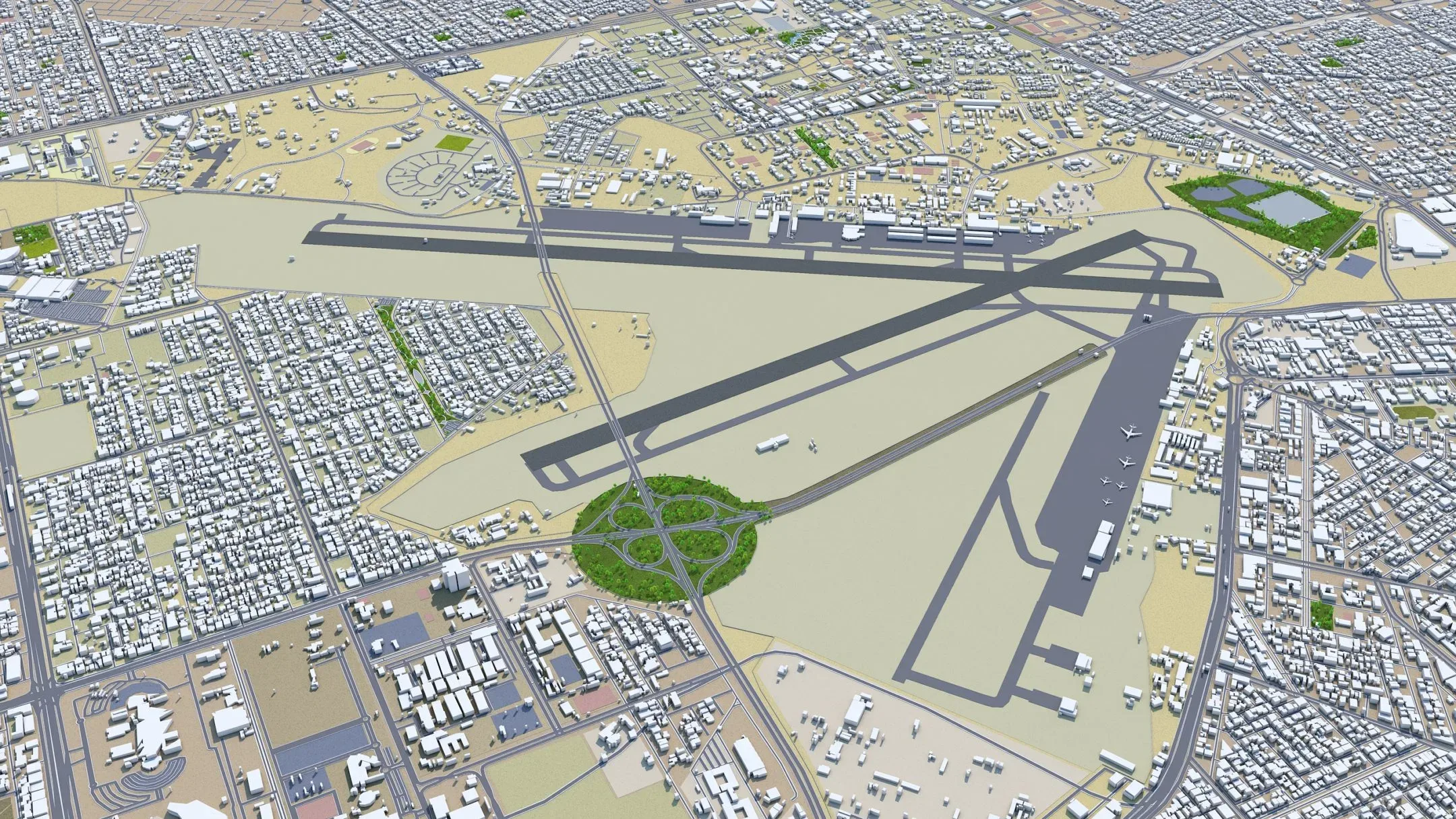 Riyadh City Saudi Arabia 3D Model 120KM