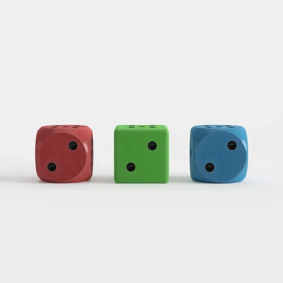 Classic Dice with Different Colors and Shapes