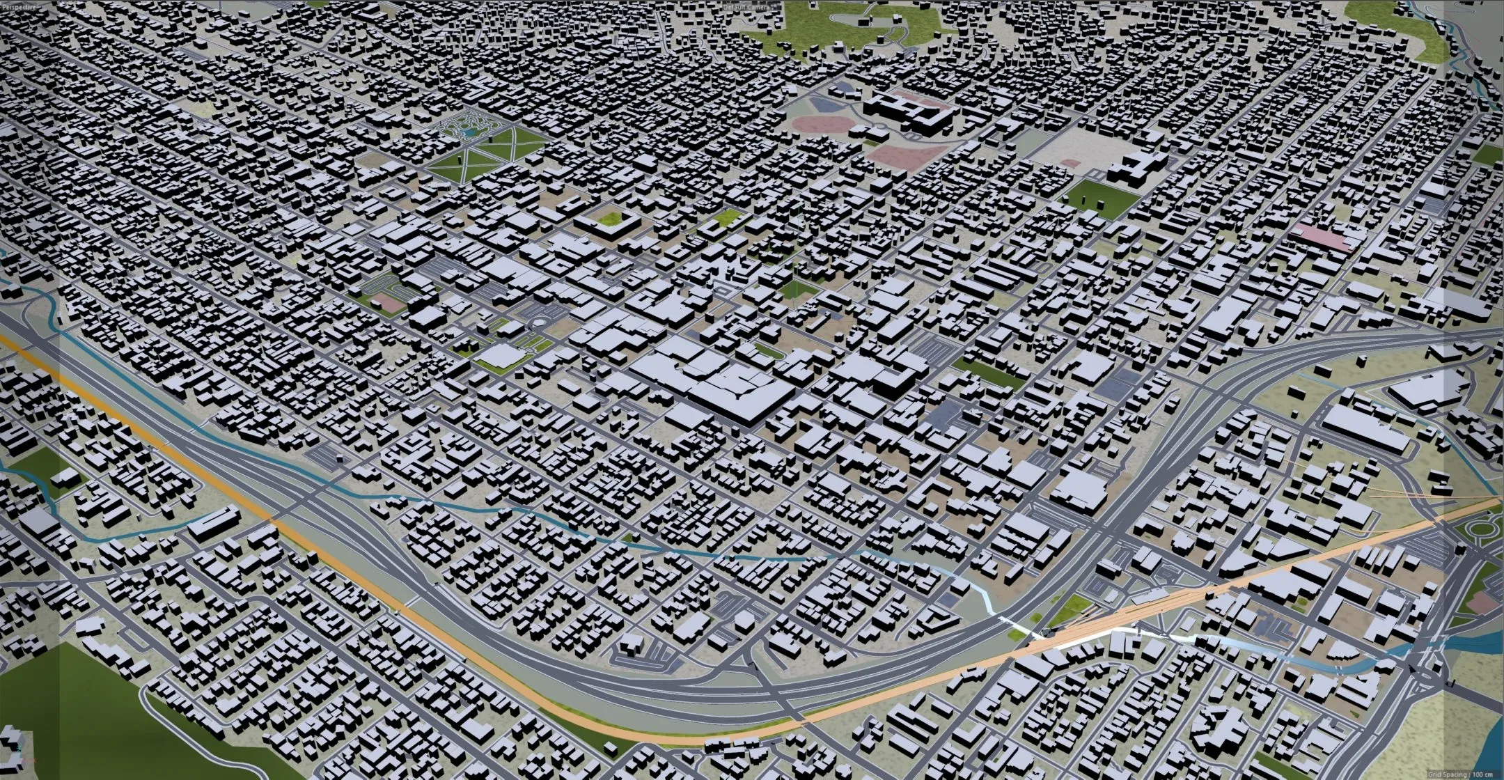 Santa Barbara City California USA 3D Model 40KM