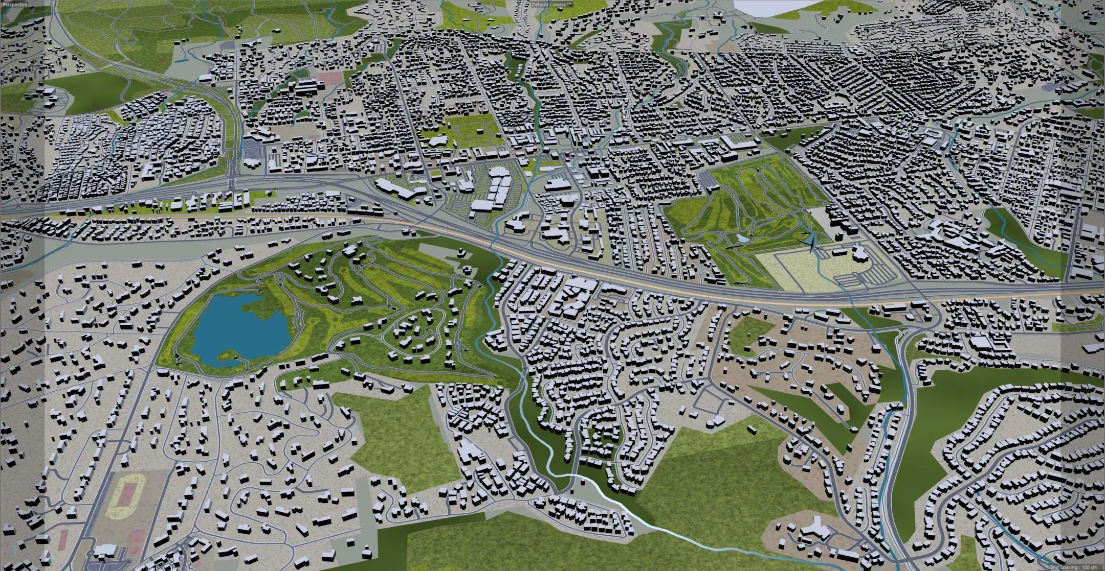 Santa Barbara City California USA 3D Model 40KM