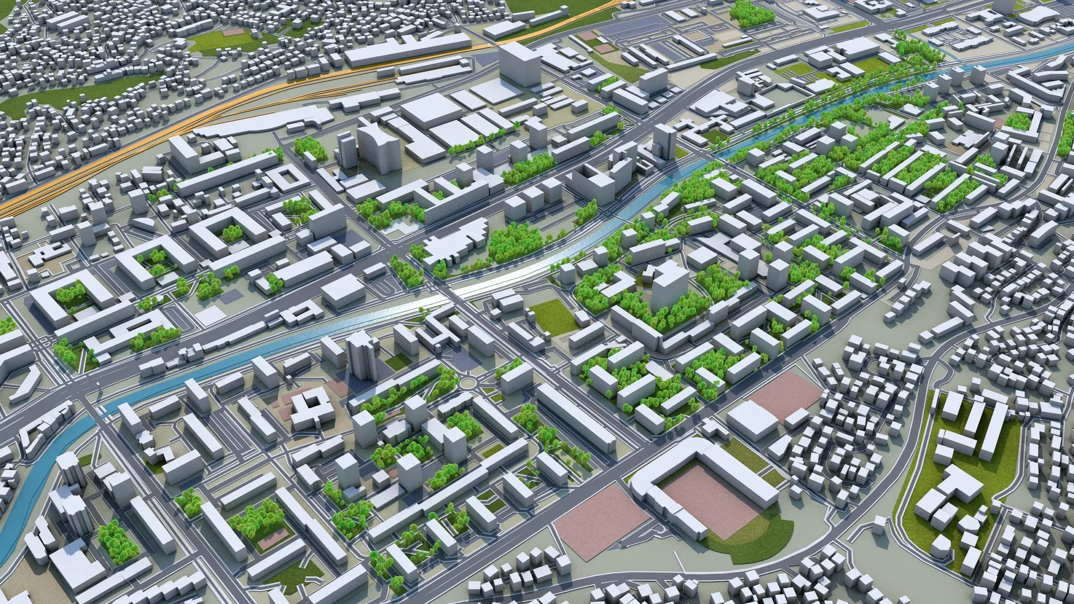 Sarajevo City Bosnia and Herzegovina 3D Model 40KM