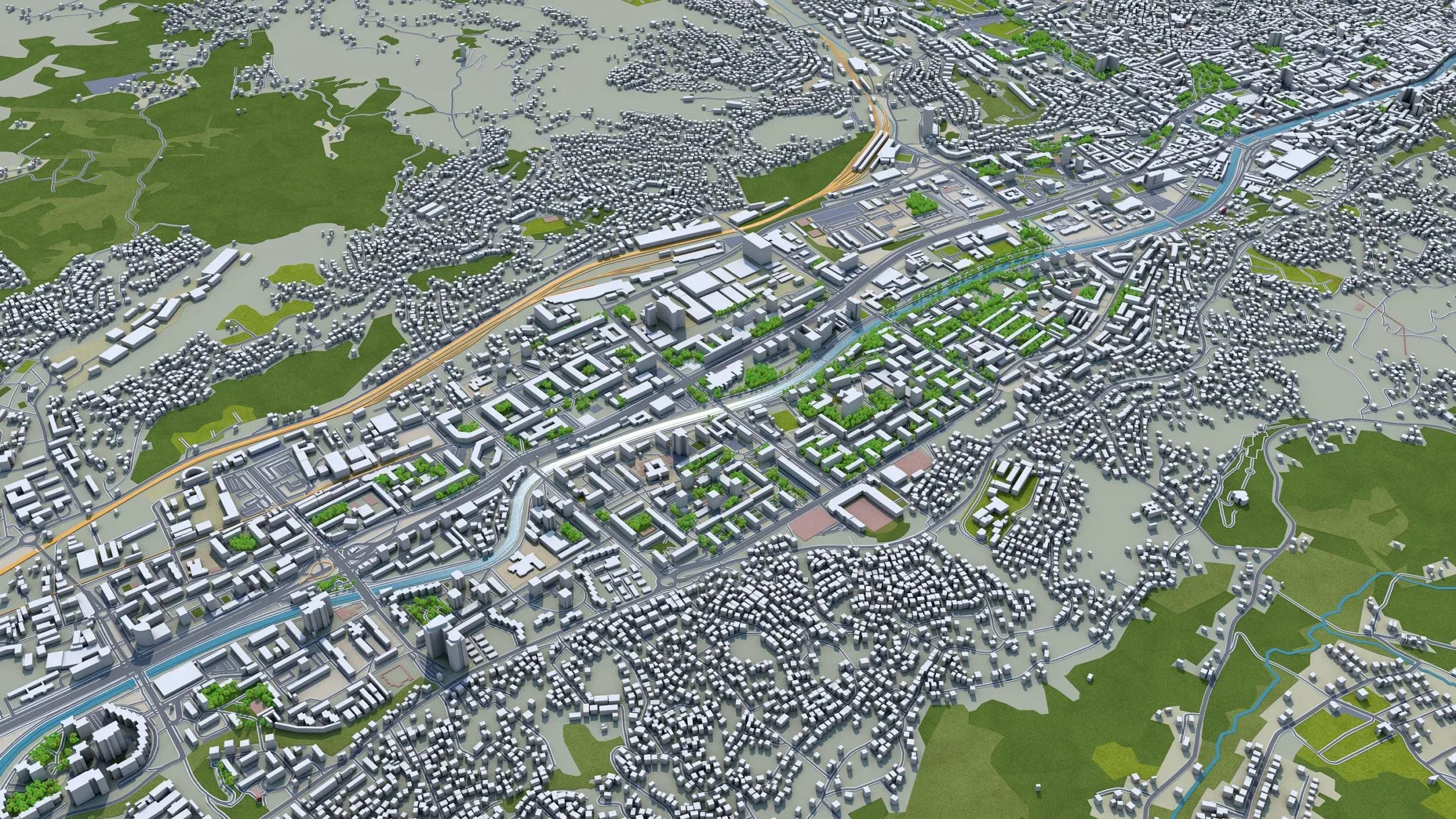 Sarajevo City Bosnia and Herzegovina 3D Model 40KM