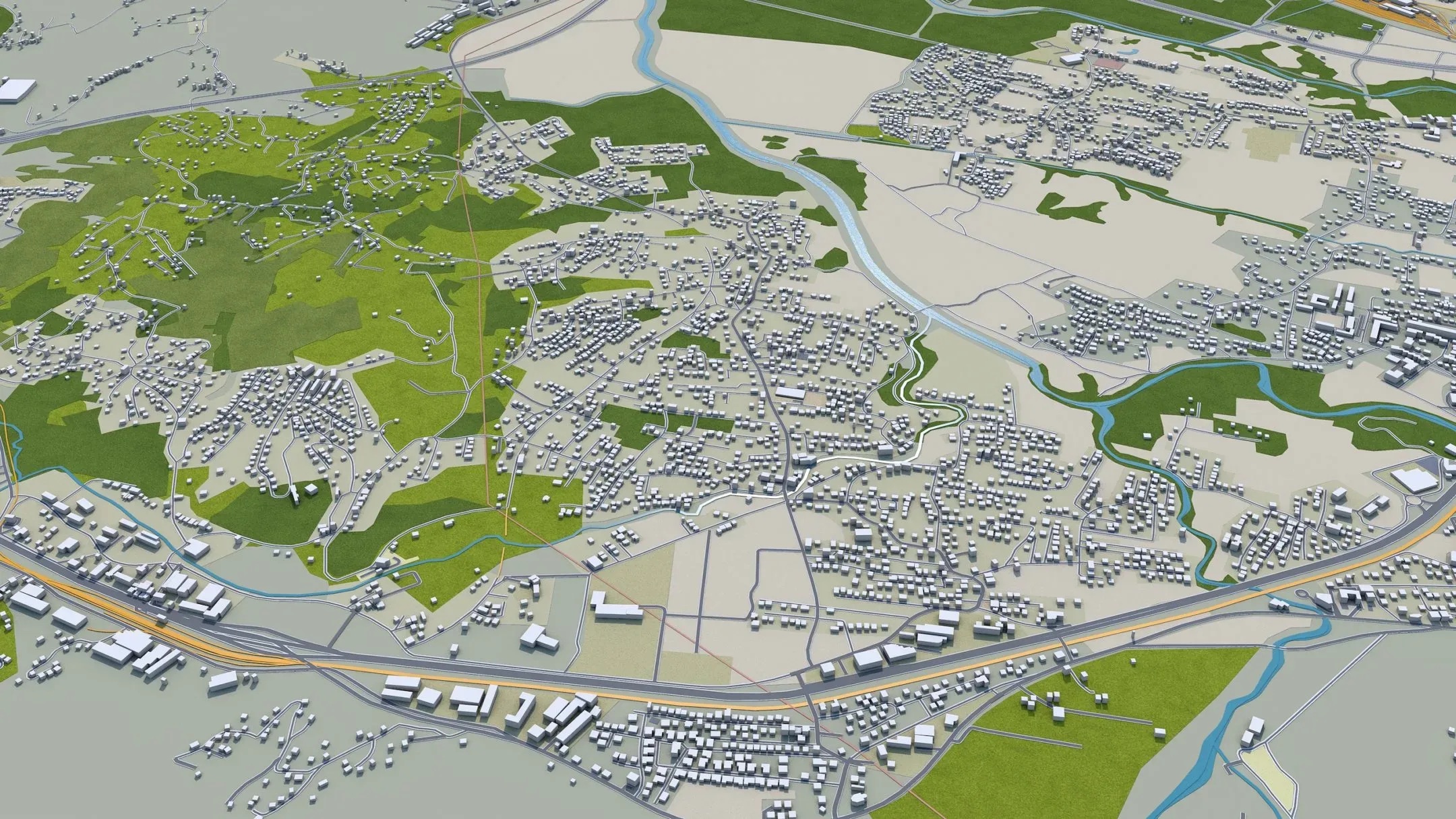 Sarajevo City Bosnia and Herzegovina 3D Model 40KM