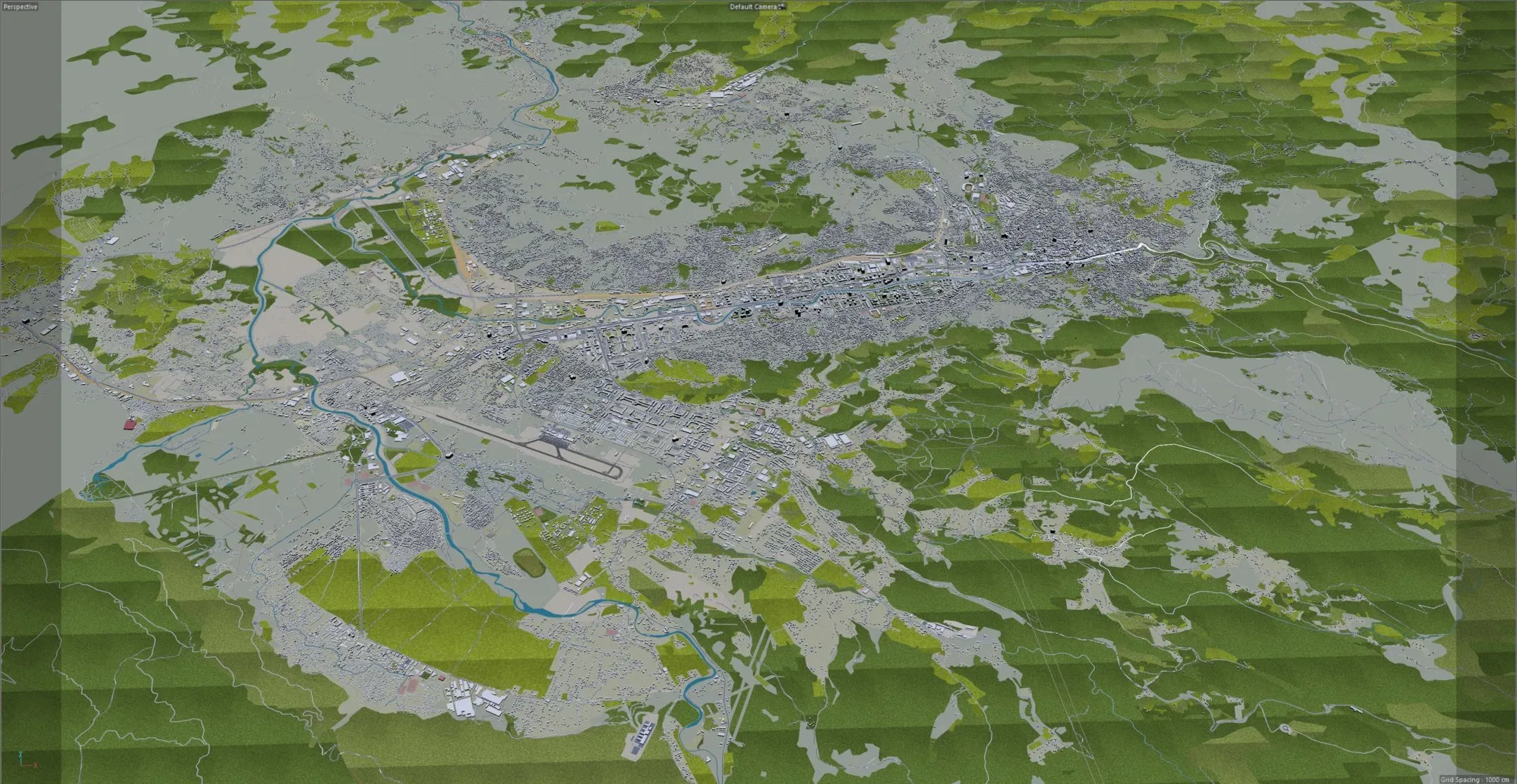 Sarajevo City Bosnia and Herzegovina 3D Model 40KM