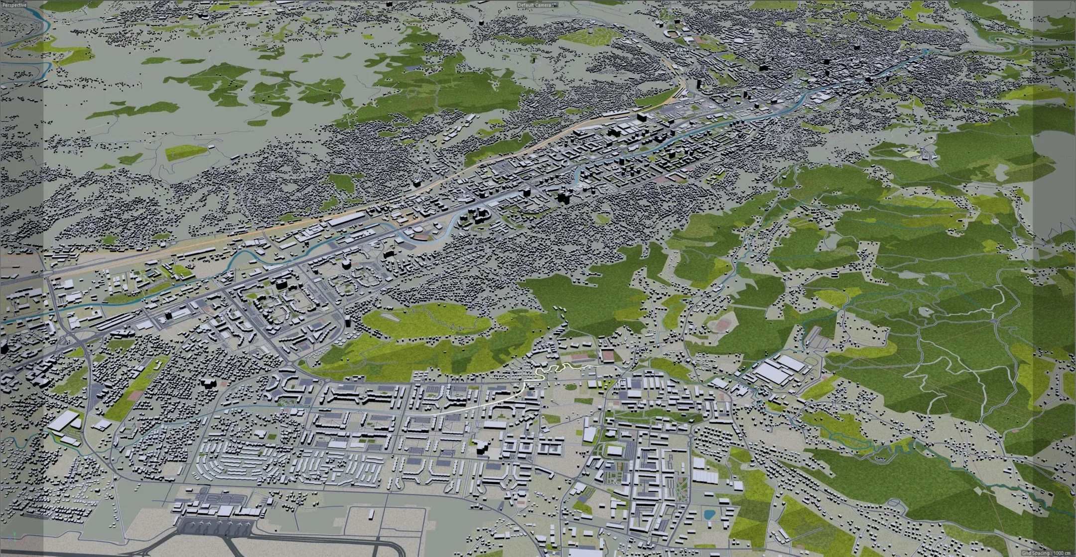 Sarajevo City Bosnia and Herzegovina 3D Model 40KM