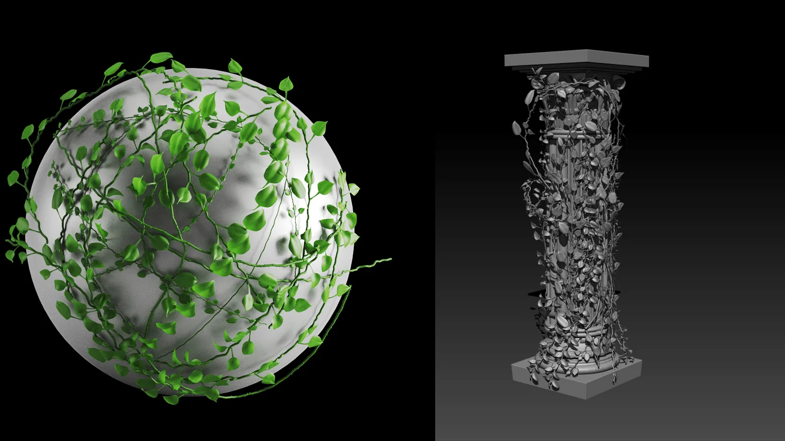 Ivy and Leaf ZBrush IMM Brush