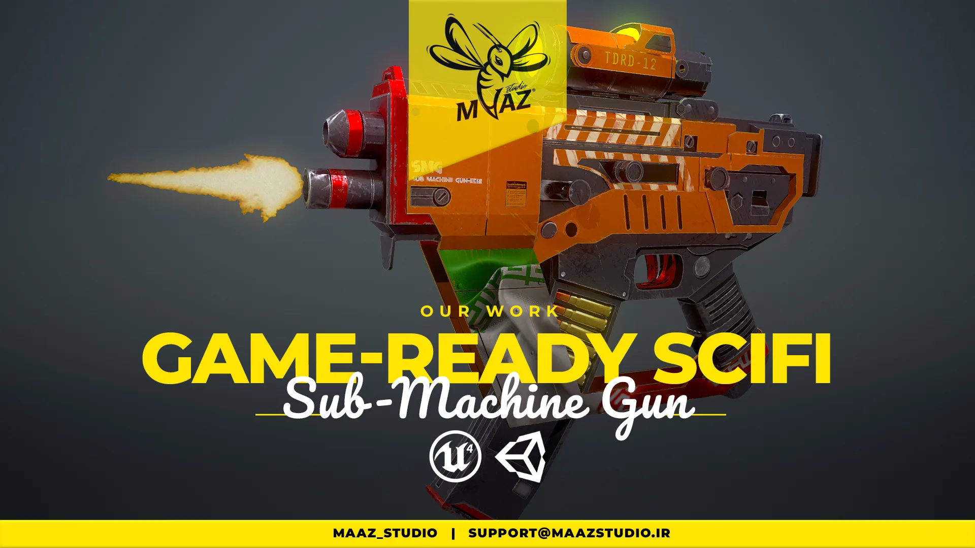 Game Ready Sci-Fi Sub-Machine Gun